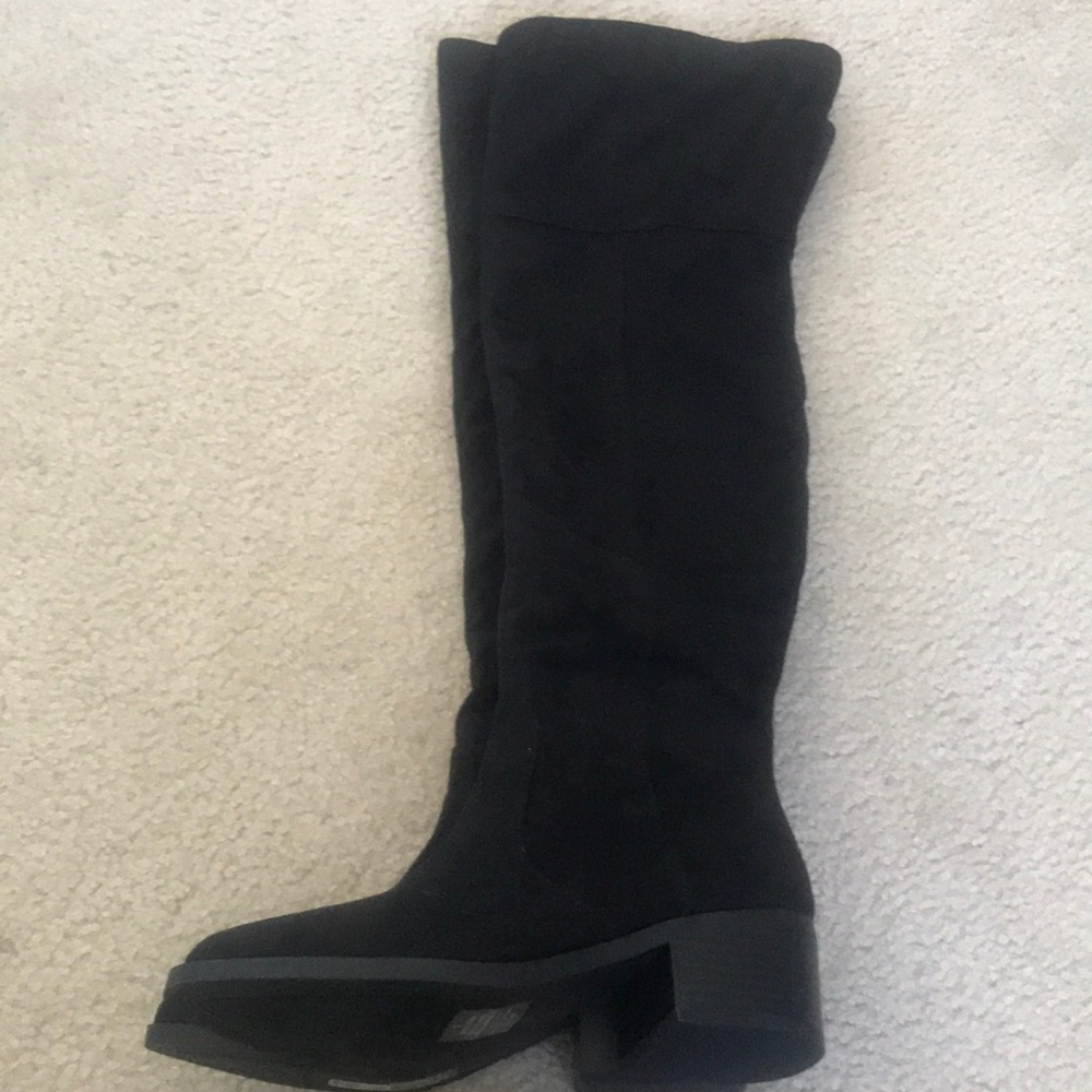 Express over them knee black boots